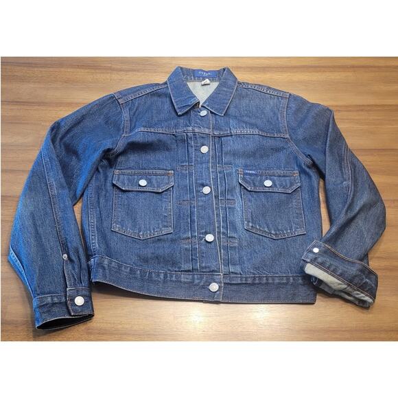 VTG Guess Denim Jacket Women’s L Blue Jean Trucker USA Y2K Streetwear AST874 EUC - Picture 2 of 8